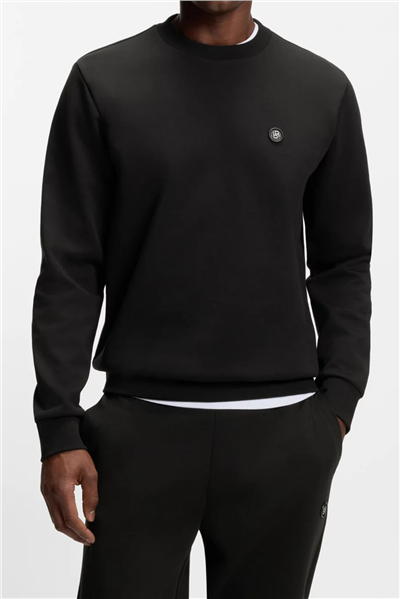 BOSS C Sharpe 01 Erkek Bisiklet Yaka Sweatshirt Siyah