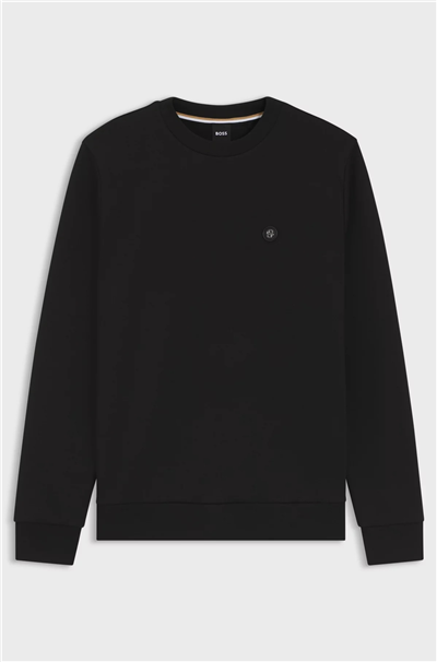 BOSS C Sharpe 01 Erkek Bisiklet Yaka Sweatshirt Siyah