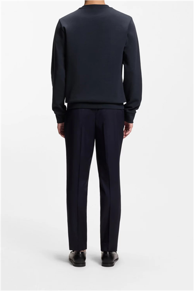 BOSS C Sharpe 01 Erkek Bisiklet Yaka Sweatshirt Mavi