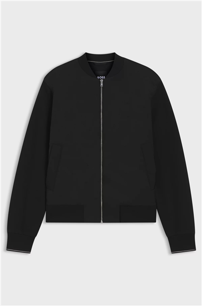 BOSS C Skiles 55 Erkek Fermuarlı Sweatshirt Siyah