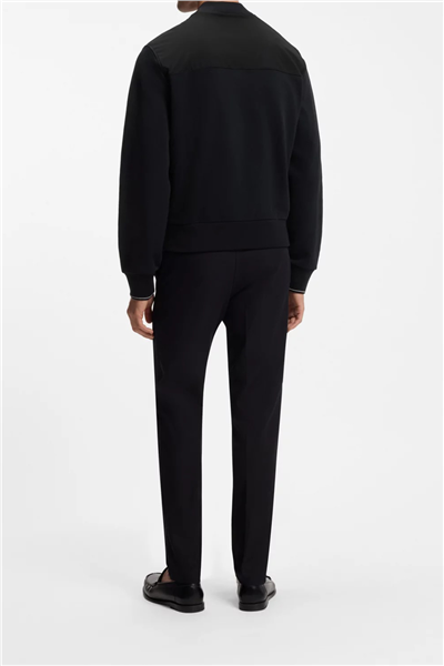 BOSS C Skiles 55 Erkek Fermuarlı Sweatshirt Siyah