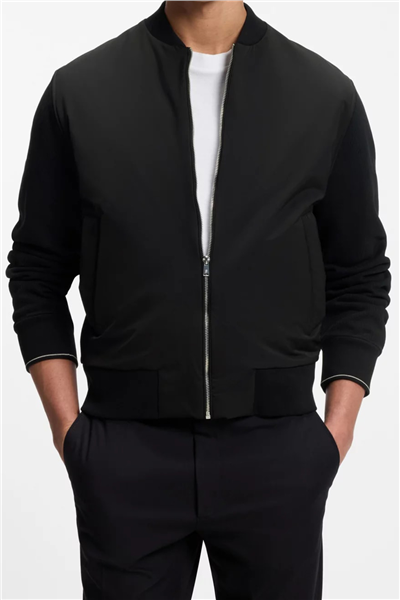 BOSS C Skiles 55 Erkek Fermuarlı Sweatshirt Siyah
