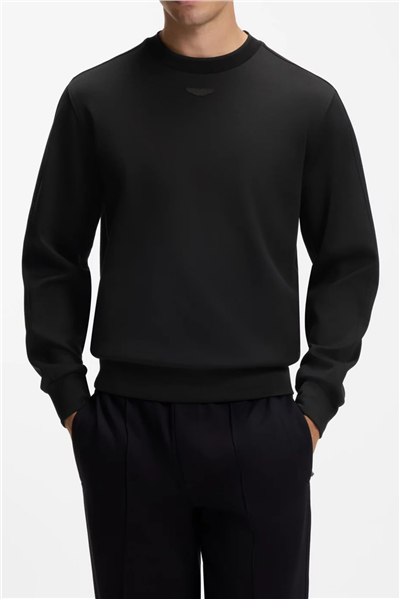 BOSS C Soleri 180 Am Erkek Bisiklet Yaka Sweatshirt Siyah