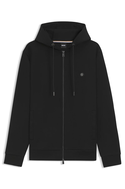 Boss C-Spence 01 Erkek Fermuarlı Sweatshirt Siyah