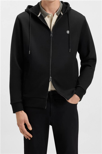 Boss C-Spence 01 Erkek Fermuarlı Sweatshirt Siyah