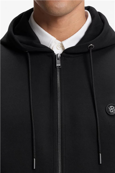 BOSS C Spence 01 Erkek Kapüşonlu Sweatshirt Siyah