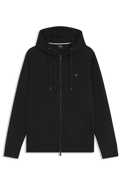 BOSS C Spence 01 Erkek Kapüşonlu Sweatshirt Siyah