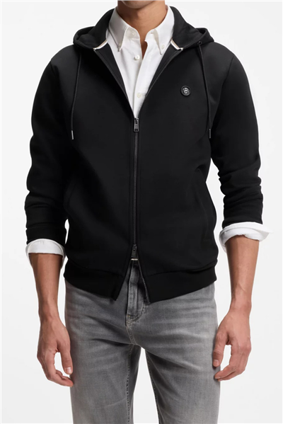 BOSS C Spence 01 Erkek Kapüşonlu Sweatshirt Siyah