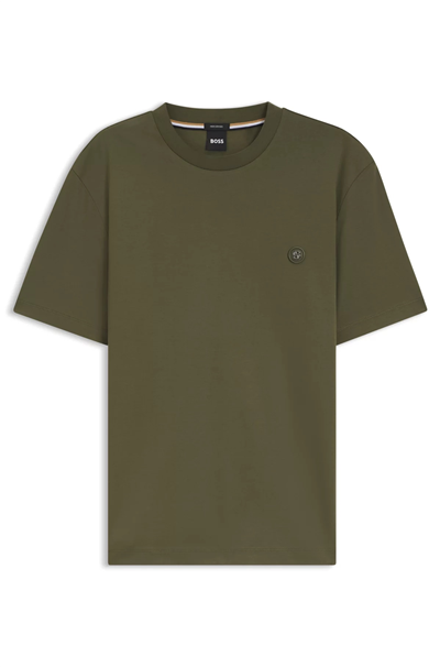BOSS C Taut 01 Erkek Bisiklet Yaka T-Shirt Yeşil