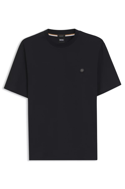 BOSS C Taut 01 Erkek Bisiklet Yaka T-Shirt Mavi