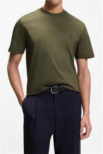 BOSS C Taut 01 Erkek Bisiklet Yaka T-Shirt Yeşil