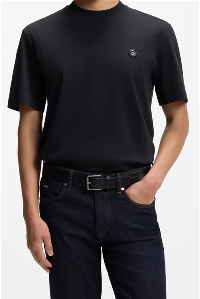 BOSS C Taut 01 Erkek Bisiklet Yaka T-Shirt Mavi