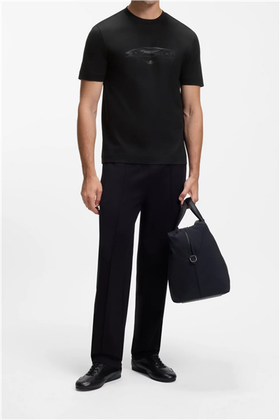 BOSS C Taut 181 Am Erkek Bisiklet Yaka T-Shirt Siyah