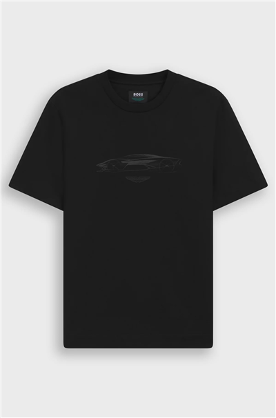 BOSS C Taut 181 Am Erkek Bisiklet Yaka T-Shirt Siyah