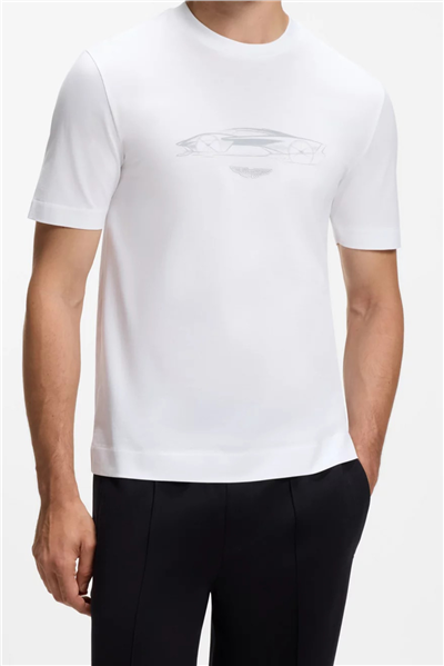 BOSS C Taut 181 Am Erkek Bisiklet Yaka T-Shirt Beyaz