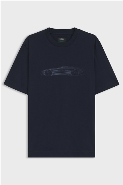 BOSS C Taut 242 Am Erkek Bisiklet Yaka T-Shirt