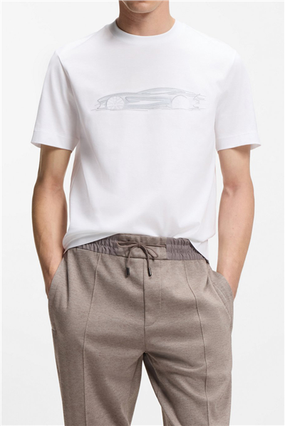 BOSS C Taut 242 Am Erkek Bisiklet Yaka T-Shirt