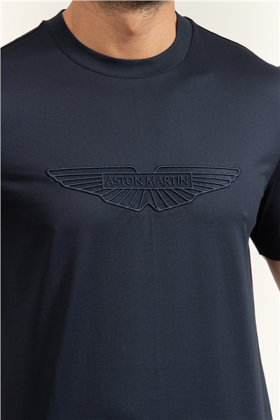 Boss C Taut 249 Aston Martin Erkek Bisiklet Yaka T-Shirt Mavi