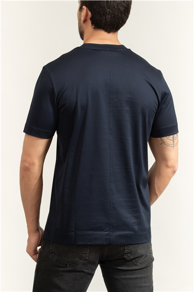 Boss C Taut 249 Aston Martin Erkek Bisiklet Yaka T-Shirt Mavi