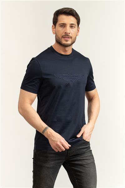 Boss C Taut 249 Aston Martin Erkek Bisiklet Yaka T-Shirt Mavi