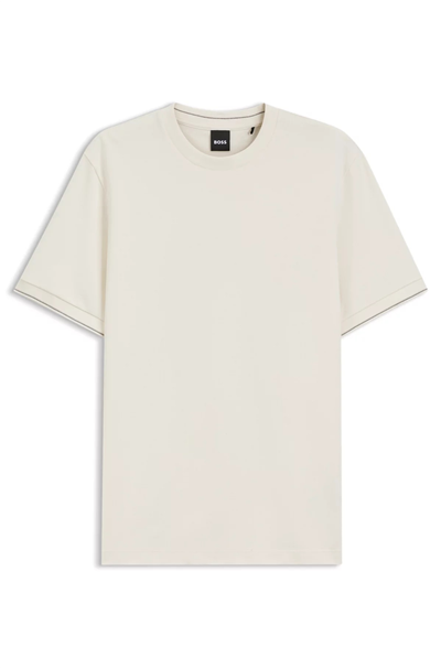 BOSS C Taut 90 Erkek Bisiklet Yaka T-Shirt Beyaz