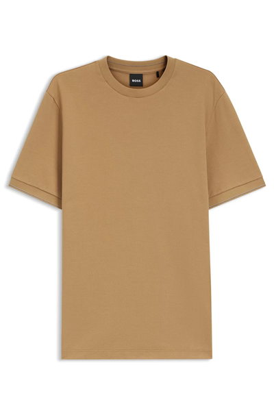 BOSS C Taut 90 Erkek Bisiklet Yaka T-Shirt Bej
