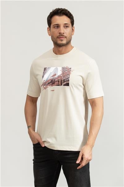 BOSS C-Taut Erkek Bisiklet Yaka T-Shirt