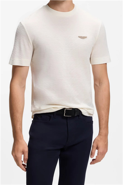 BOSS C Thompson 180 Am Erkek Bisiklet Yaka T-Shirt Beyaz
