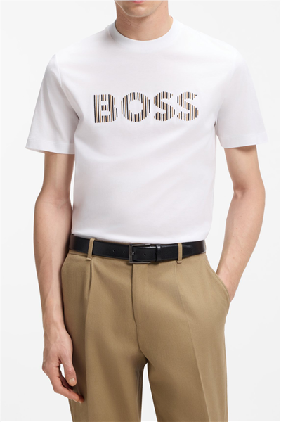 Boss C Thompson 41 Erkek Bisiklet Yaka T-Shirt Beyaz