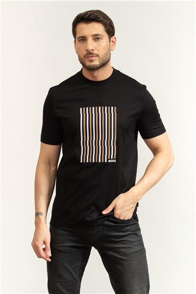 Boss C Thompson 41 Erkek Bisiklet Yaka T-Shirt Siyah