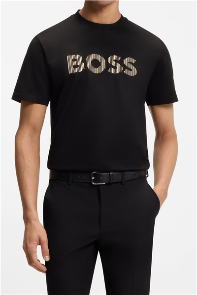 Boss C Thompson 41 Erkek Bisiklet Yaka T-Shirt Siyah