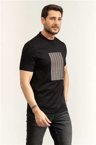 Boss C Thompson 41 Erkek Bisiklet Yaka T-Shirt Siyah