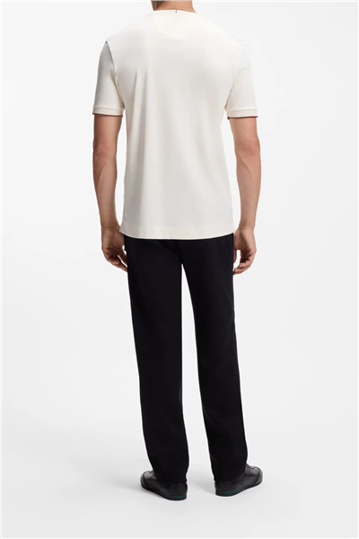 BOSS C Thompson 80 Am Erkek Bisiklet Yaka T-Shirt Beyaz