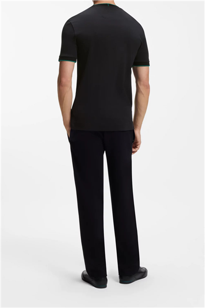 BOSS C Thompson 80 Am Erkek Bisiklet Yaka T-Shirt Siyah