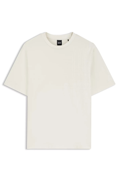 BOSS C Tigerman 49 Erkek Bisiklet Yaka T-Shirt Beyaz