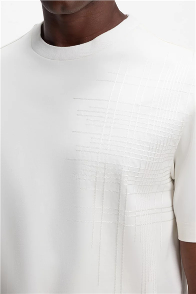 BOSS C Tigerman 49 Erkek Bisiklet Yaka T-Shirt Beyaz