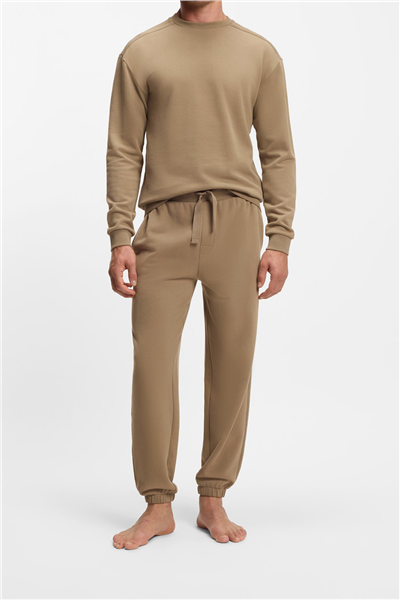 BOSS Chevron Sweatshirt Erkek Bisiklet Yaka Sweatshirt