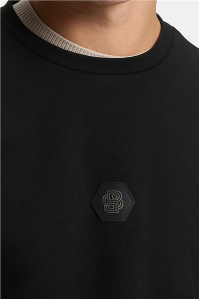 Boss CN Future Erkek Bisiklet Yaka Sweatshirt Siyah