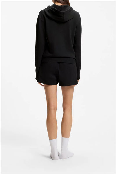 Boss CP Stripe Hoodie Kadın Kapüşonlu Sweatshirt Siyah