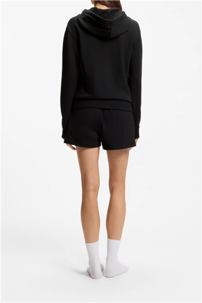 Boss CP Stripe Hoodie Kadın Kapüşonlu Sweatshirt Siyah