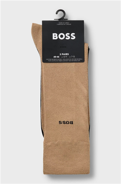 Boss Erkek 2li Çorap Bej