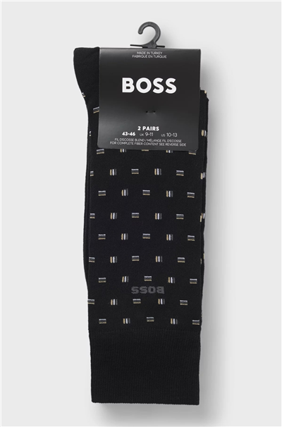 Boss Erkek 2li Çorap Siyah