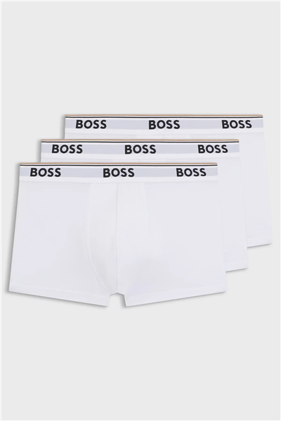 Boss Erkek 3lü Boxer Beyaz