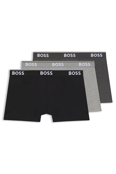 Boss Erkek 3lü Boxer Gri