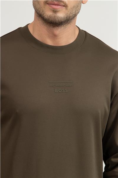 Boss Erkek Bisiklet Yaka Sweatshirt
