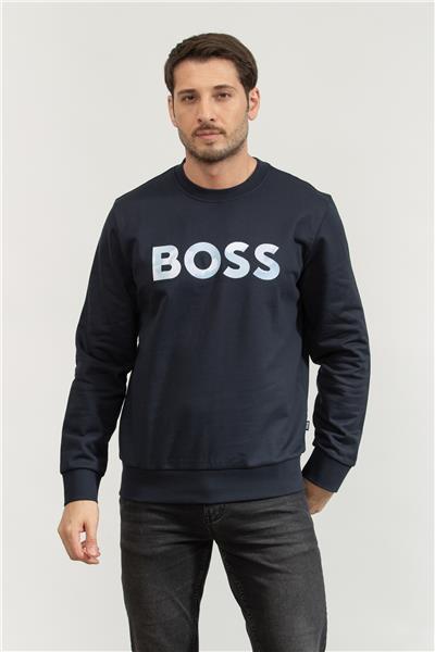 Boss Erkek Bisiklet Yaka Sweatshirt