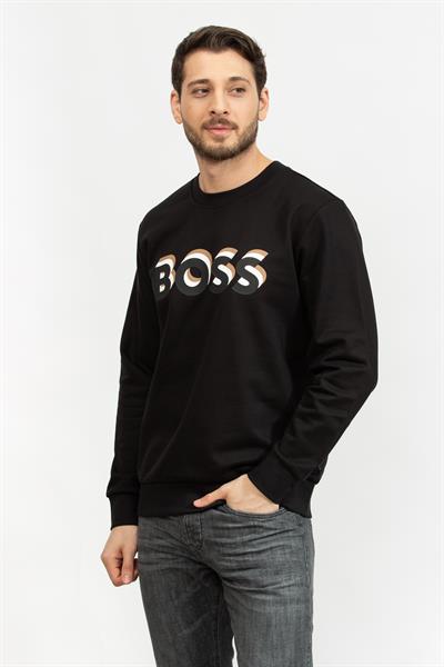 Boss Erkek Bisiklet Yaka Sweatshirt