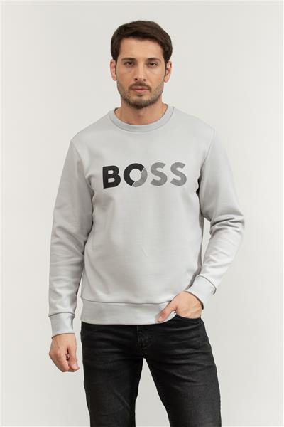 Boss Erkek Bisiklet Yaka Sweatshirt