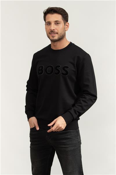 Boss Erkek Bisiklet Yaka Sweatshirt
