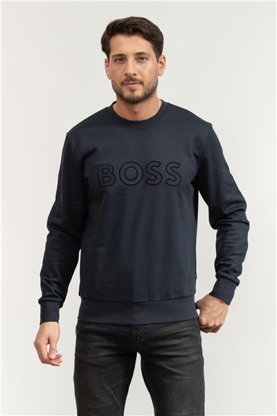 Boss Erkek Bisiklet Yaka Sweatshirt